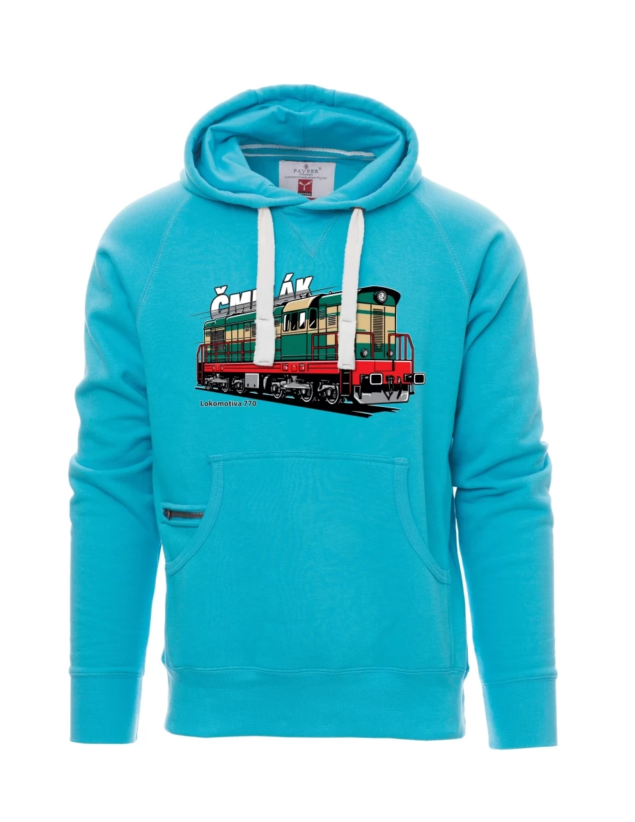 Light blue men´s sweatshirt Locomotive 770 “Čmelák”