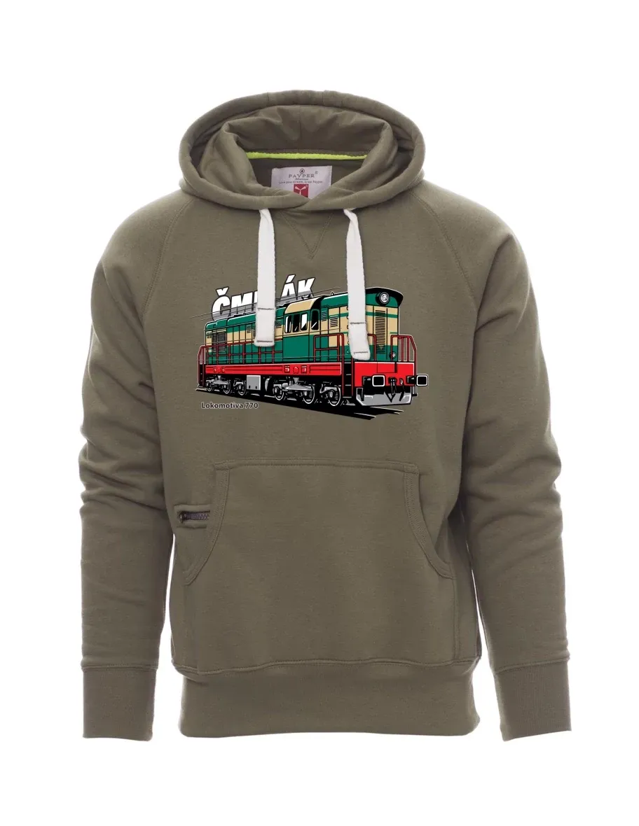 Khaki men´s sweatshirt Locomotive 770 “Čmelák”