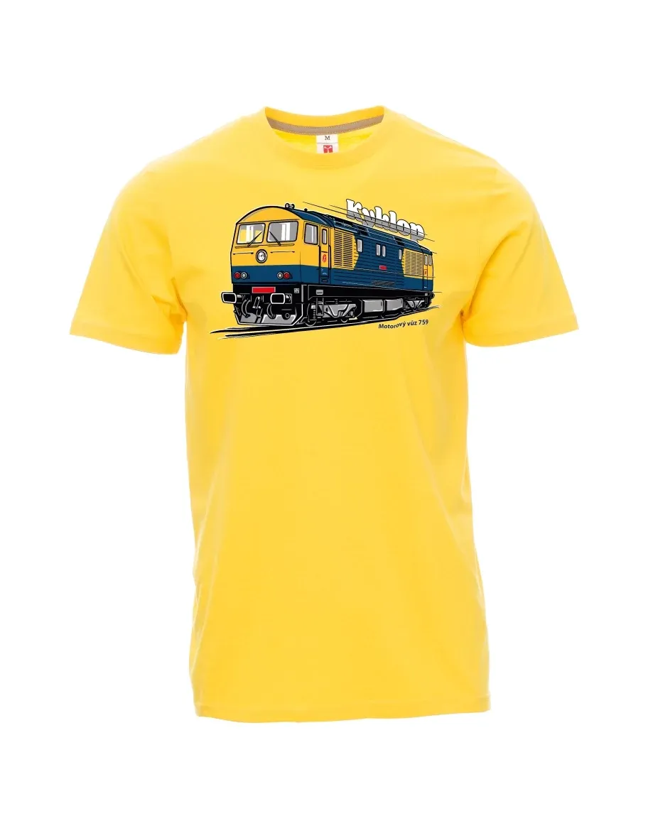 Yellow men´s T-shirt Railcar 759 “Kyklop”