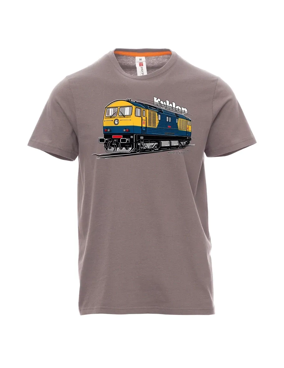 Steel gray men´s T-shirt Railcar 759 “Kyklop”