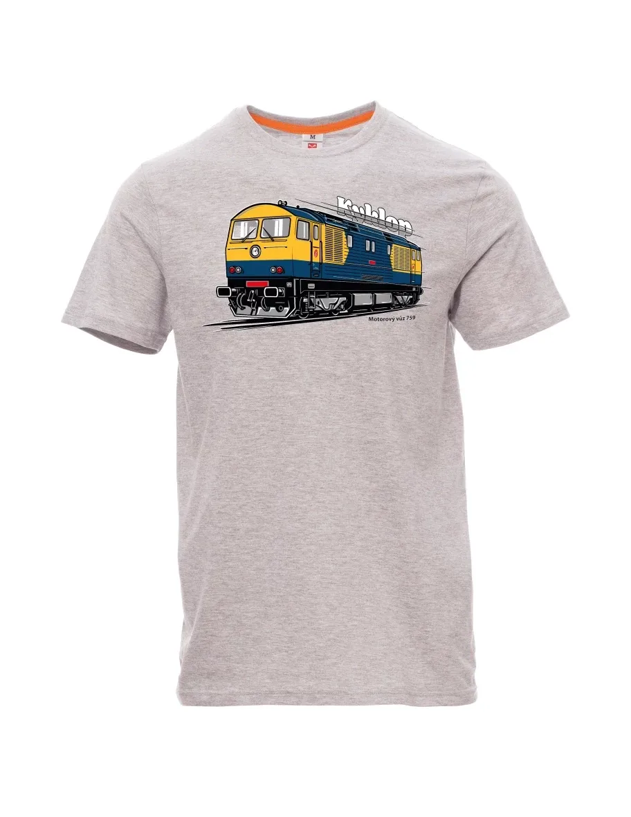 Gray melange men´s T-shirt Railcar 759 “Kyklop”