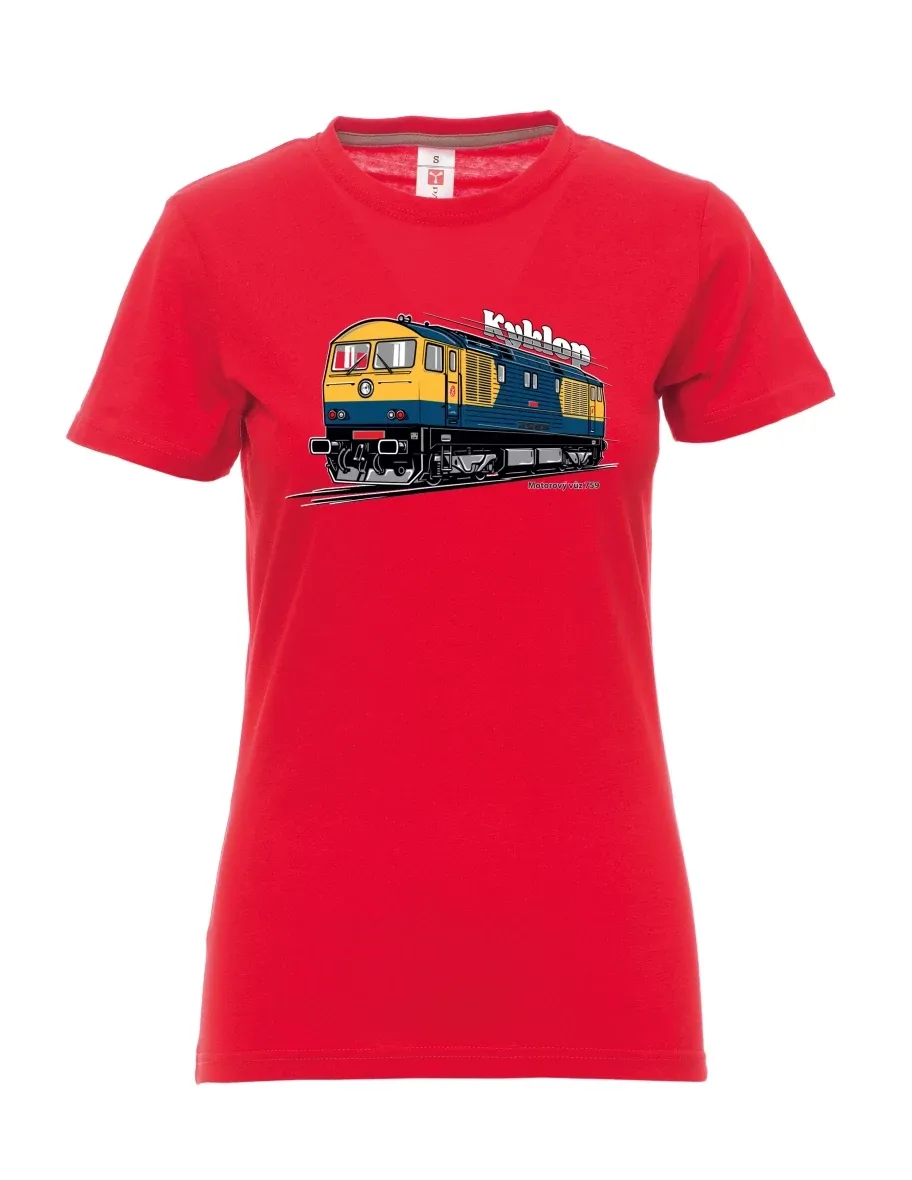 Red women´s T-shirt Railcar 759 “Kyklop”