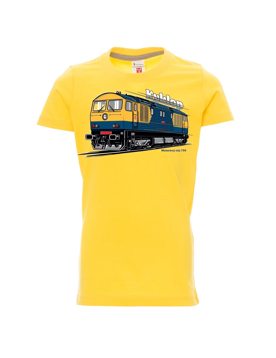 Yellow children´s T-shirt Railcar 759 “Kyklop”