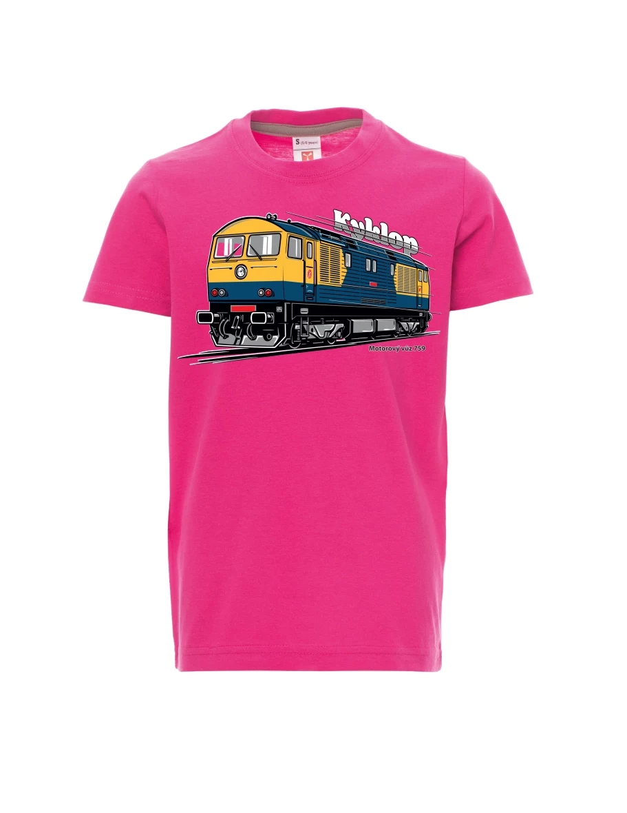 Pink children´s T-shirt Railcar 759 “Kyklop”