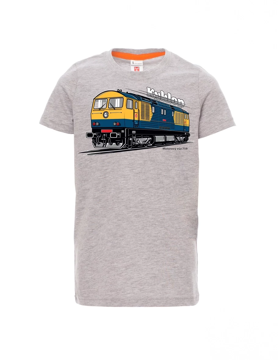 Grey melange children´s T-shirt Railcar 759 “Kyklop”