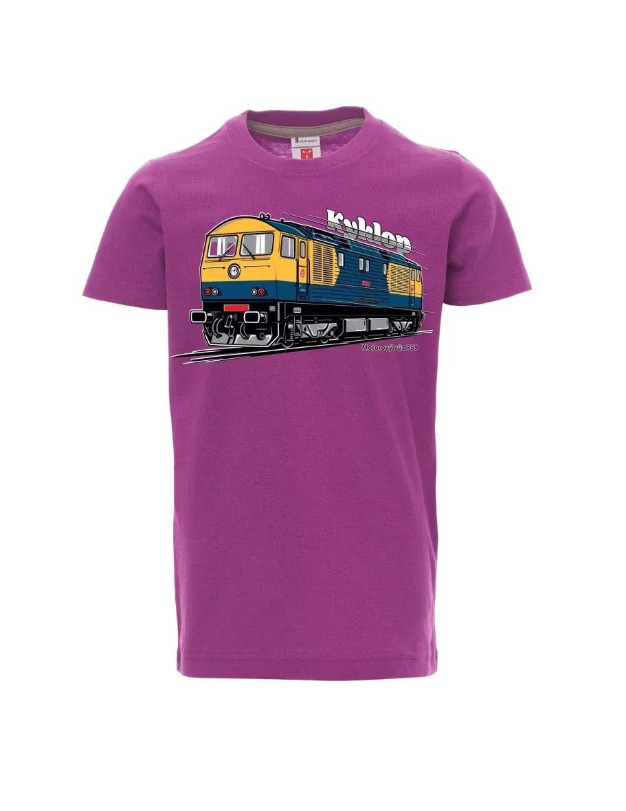 Purple children´s T-shirt Railcar 759 “Kyklop”