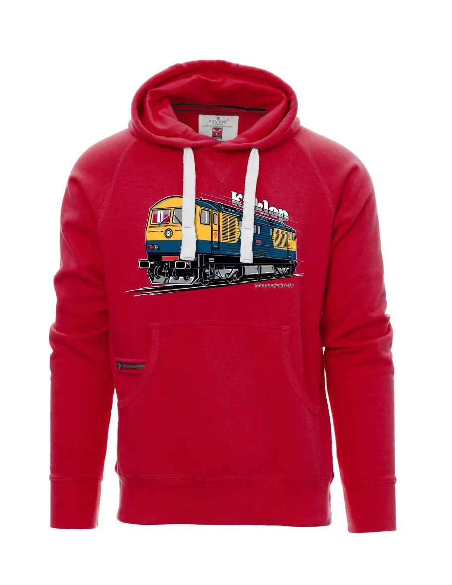 Red men´s sweatshirt Railcar 759 “Kyklop”