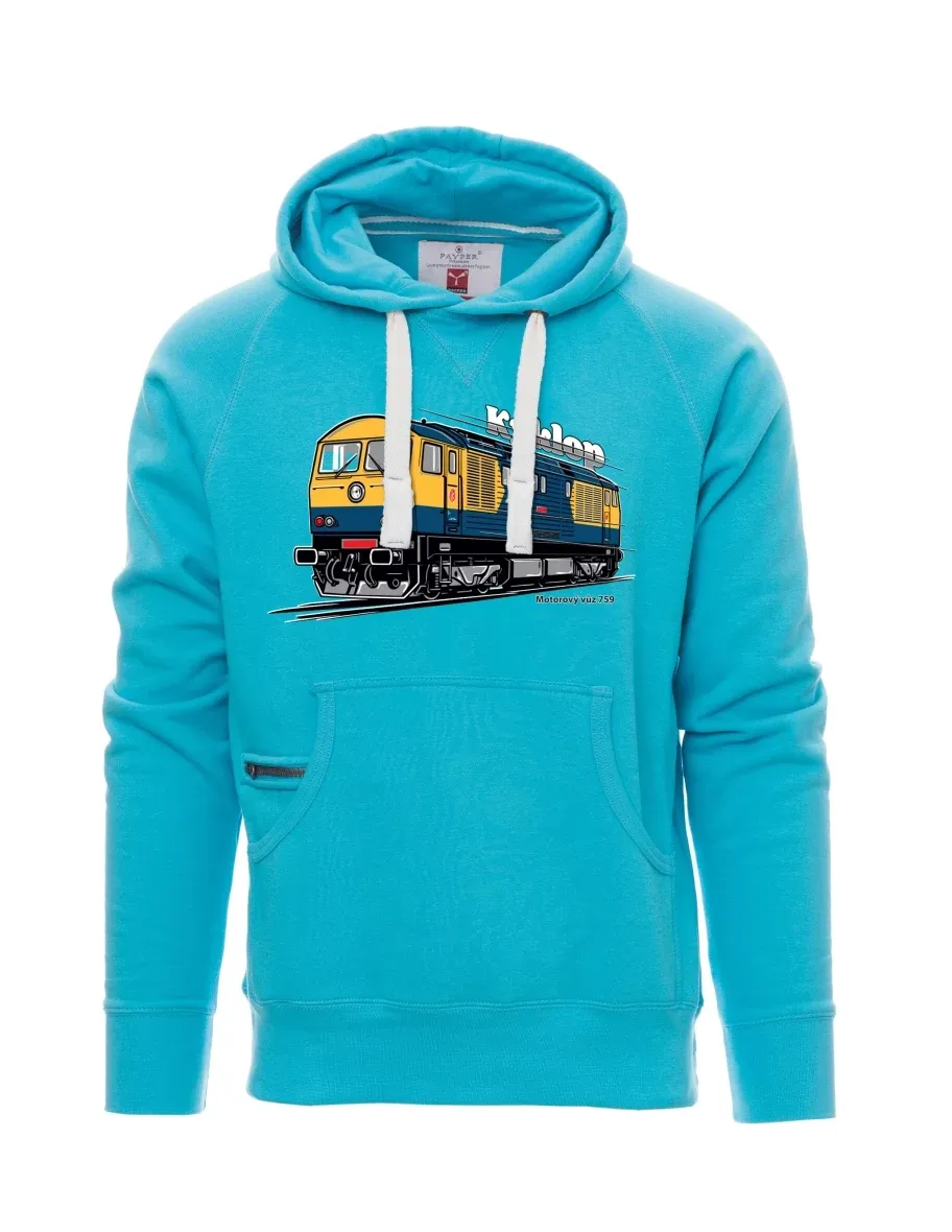 Light blue men´s sweatshirt Railcar 759 “Kyklop”