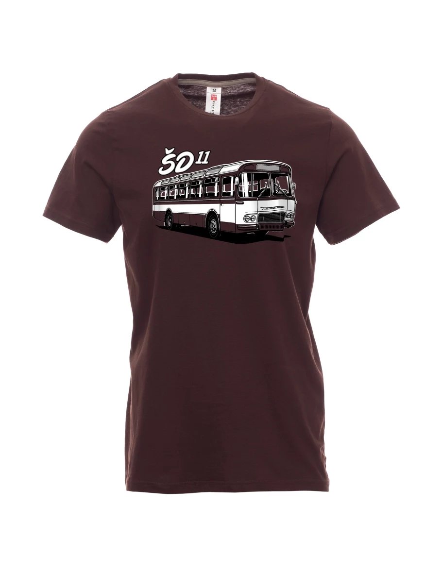 Dark brown men´s T-shirt Bus ŠD 11