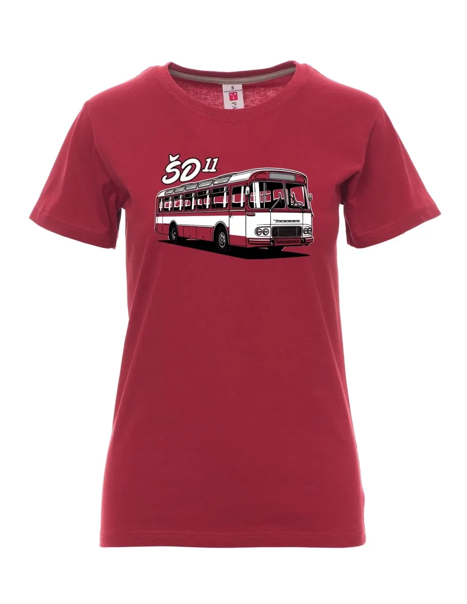Burgundy women´s T-shirt Bus ŠD 11