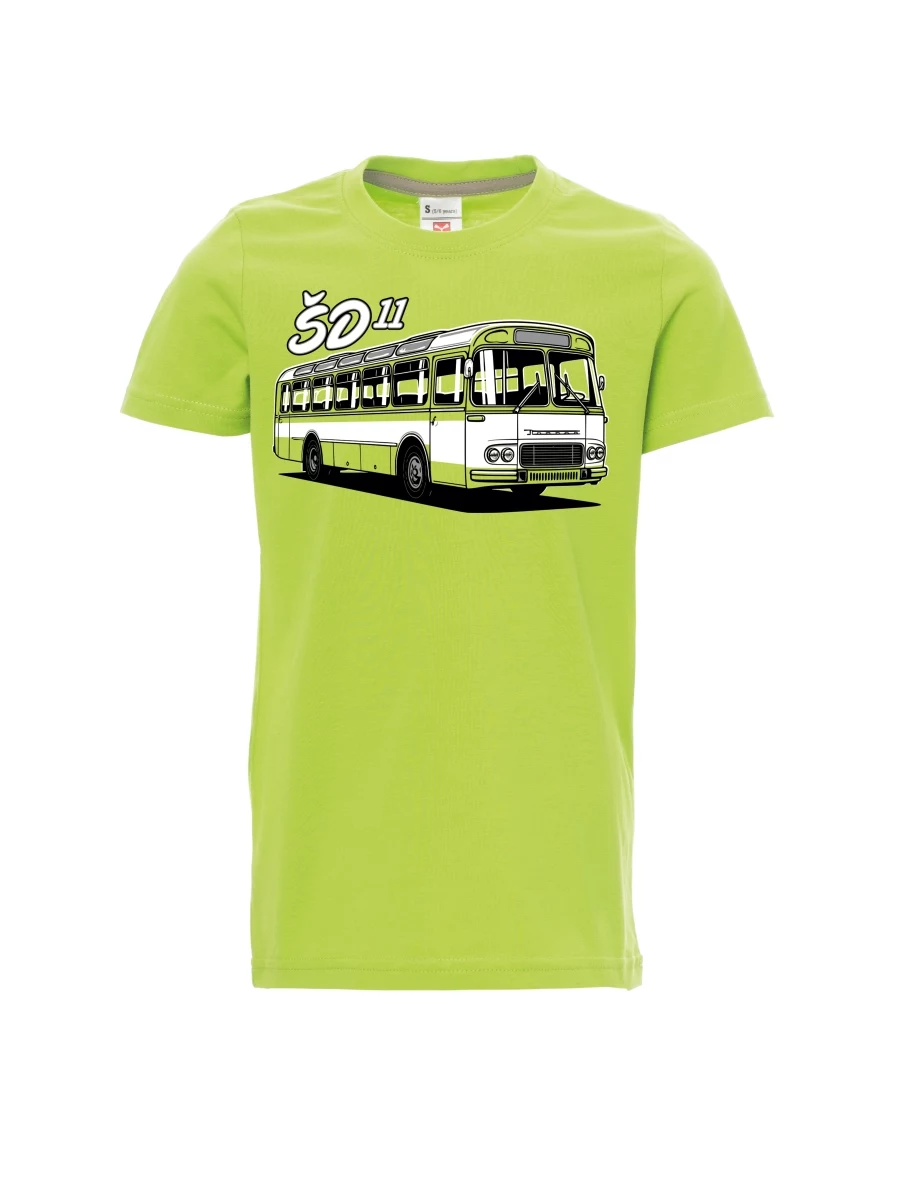 Light green children´s T-shirt Bus ŠD 11
