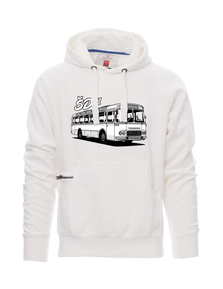 White men´s sweatshirt Bus ŠD 11