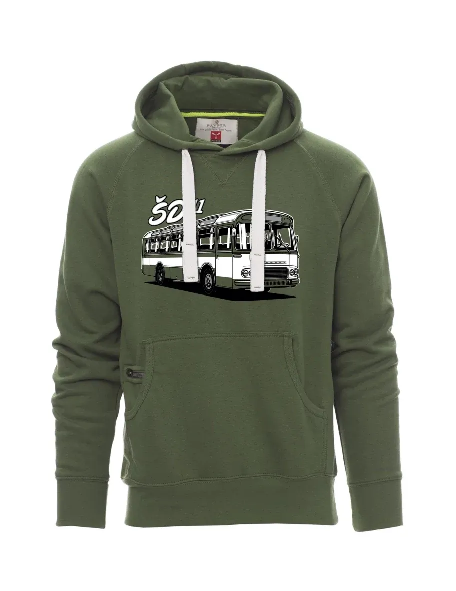 Dark green men´s sweatshirt Bus ŠD 11