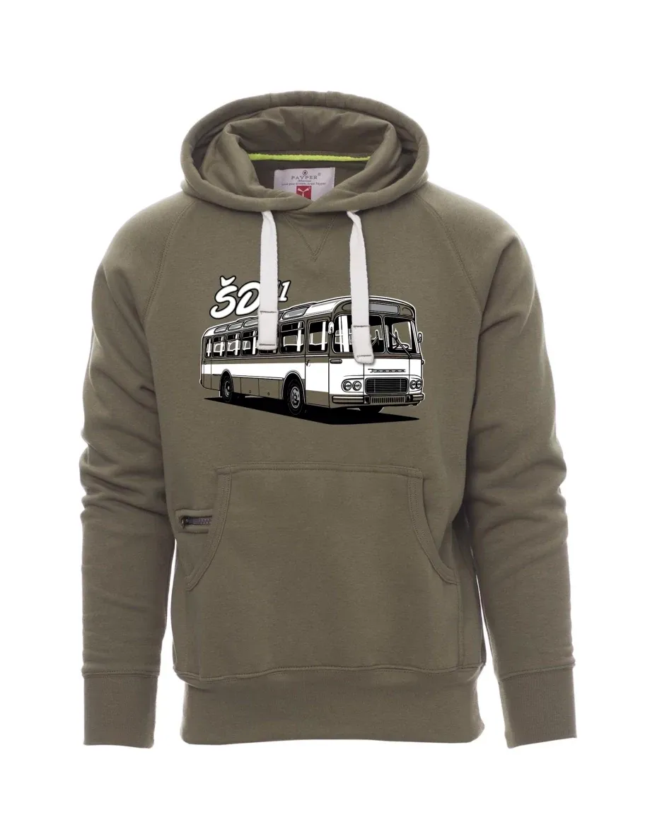 Khaki men´s sweatshirt Bus ŠD 11
