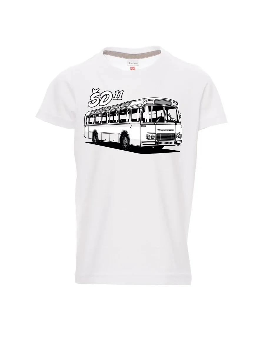 White children´s T-shirt Bus ŠD 11