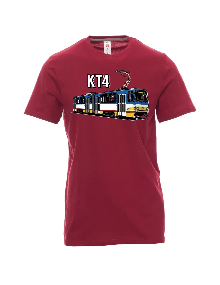 Dark red men´s T-shirt Tram KT4