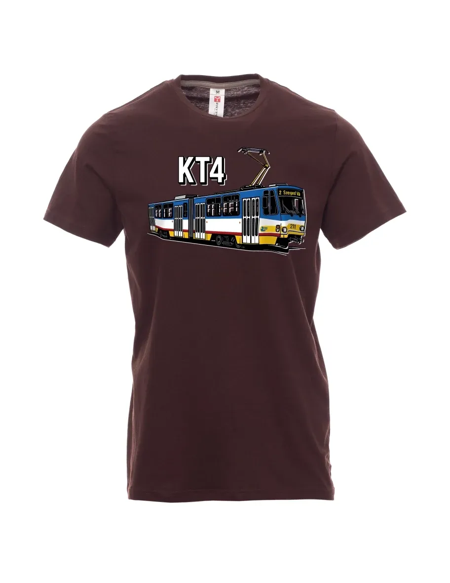 Dark brown men´s T-shirt Tram KT4