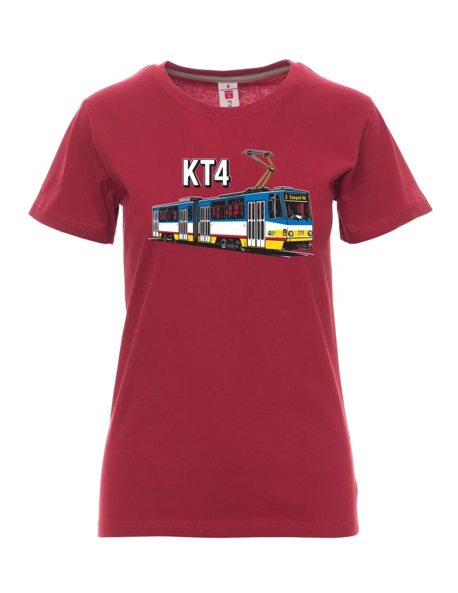 Burgundy women´s T-shirt Tram KT4