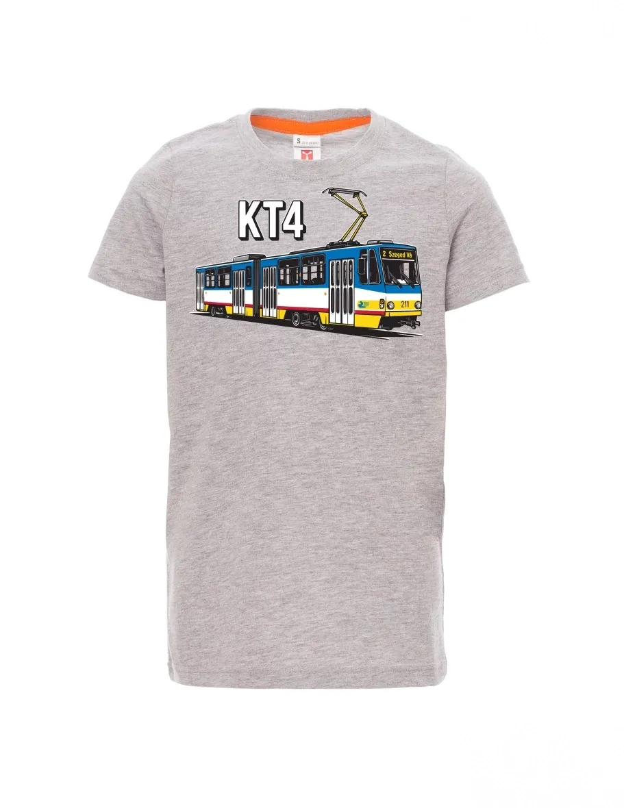 Grey melange children´s T-shirt Tram KT4