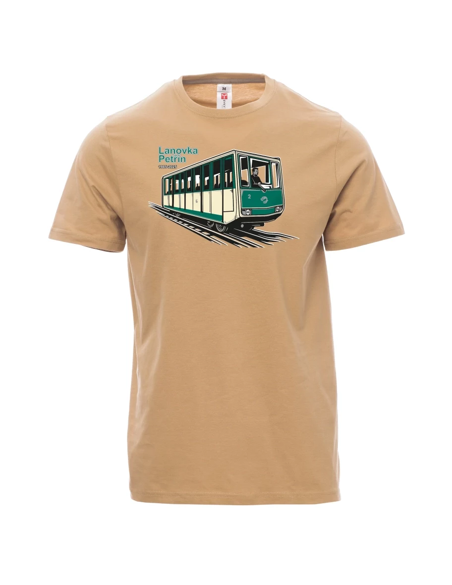 Brown men´s T-shirt Cable car Petřín