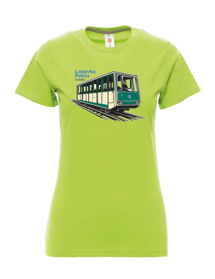 Lime women´s T-shirt Cable car Petřín