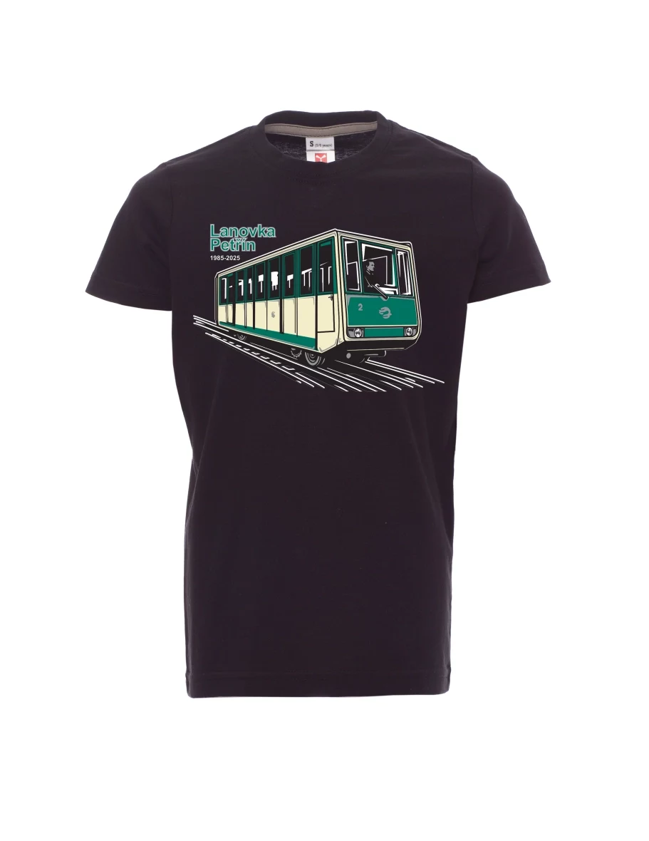 Black children´s T-shirt Cable car Petřín