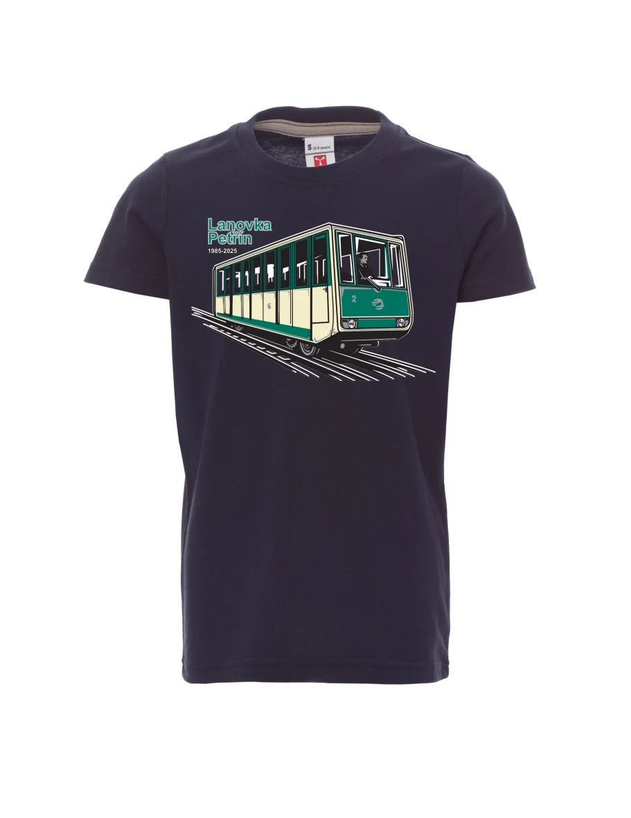 Navy children´s T-shirt Cable car Petřín