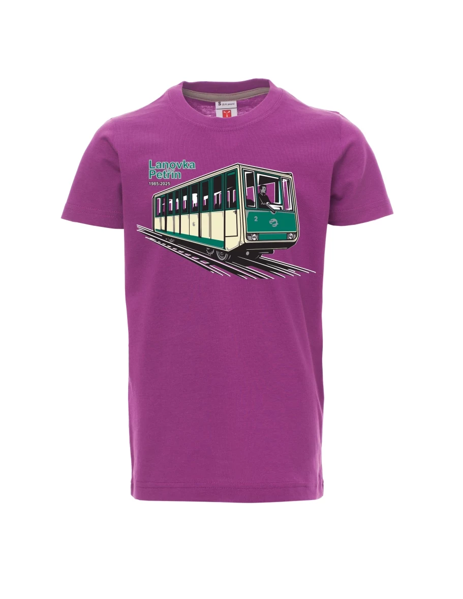 Purple children´s T-shirt Cable car Petřín