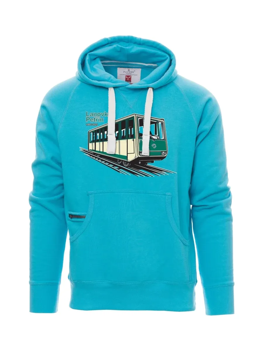 Light blue men´s sweatshirt Cable car Petřín