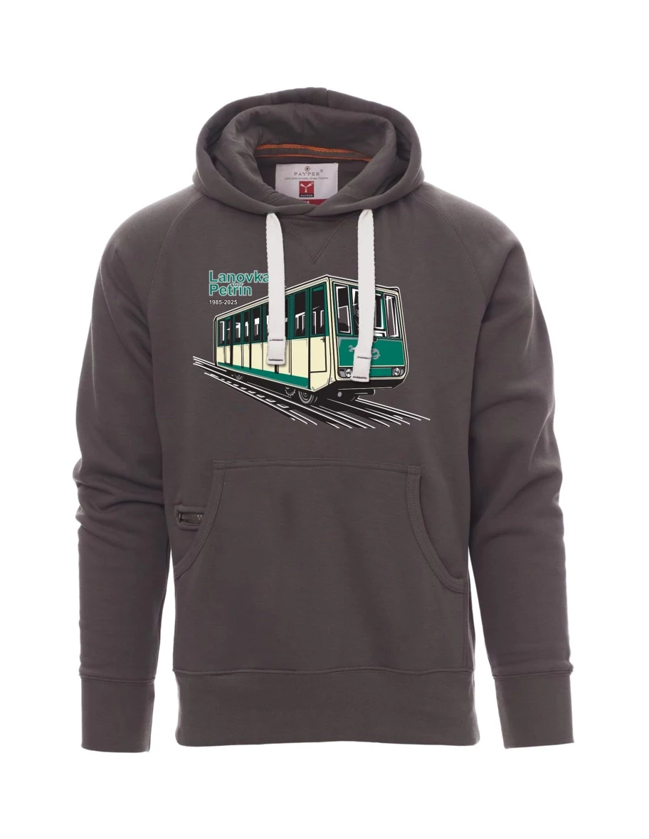 Grey men´s sweatshirt Cable car Petřín
