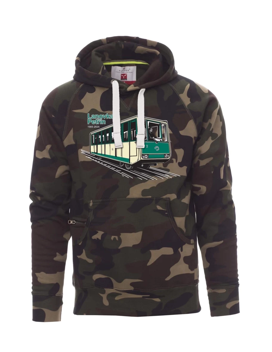 Camouflage men´s sweatshirt Cable car Petřín