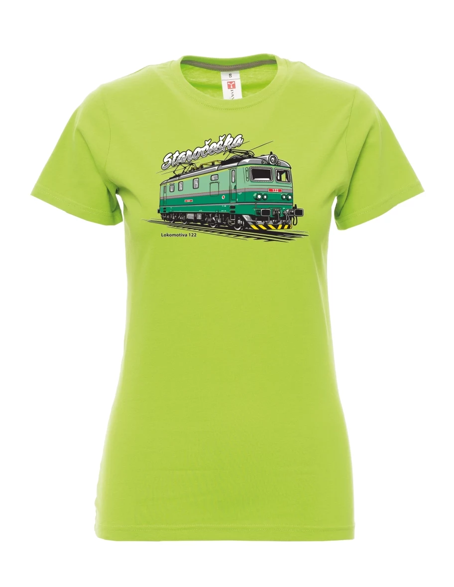 Lime women´s T-shirt Locomotive 122 “Staročeška”