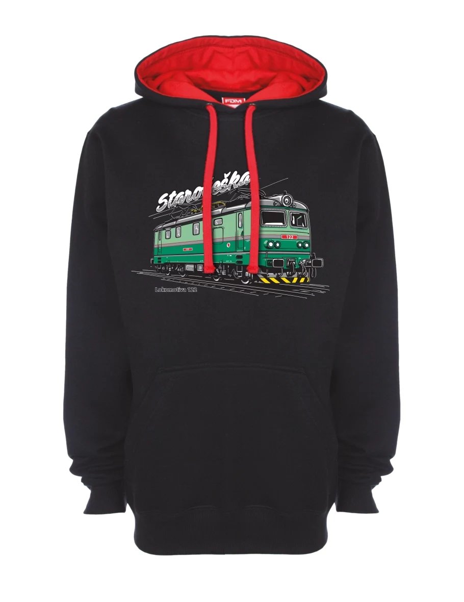 Red-black sweatshirt Locomotive 122 “Staročeška”