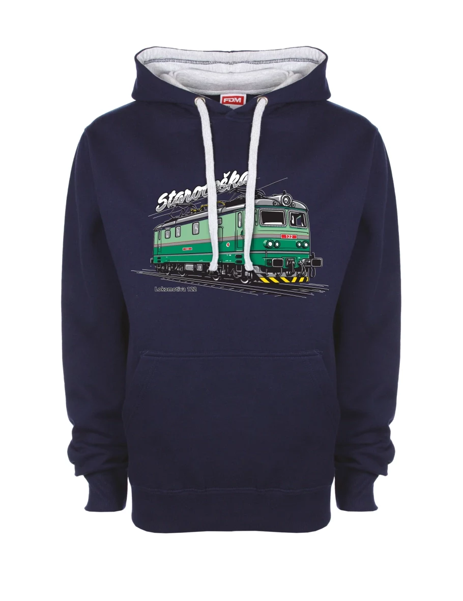 Grey-navy sweatshirt Locomotive 122 “Staročeška”