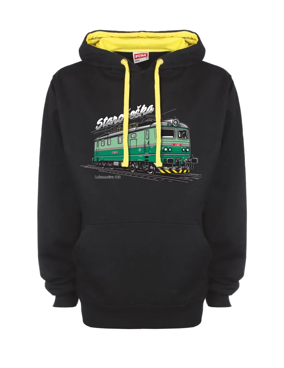Yellow-black sweatshirt Locomotive 122 “Staročeška”