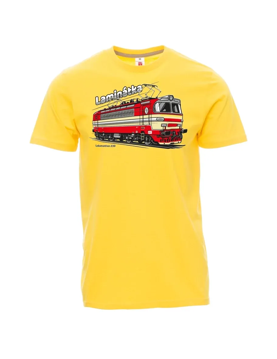 Yellow men´s T-shirt Locomotive 230 “Laminátka”
