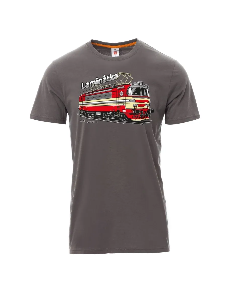 Grey men´s T-shirt Locomotive 230 “Laminátka”