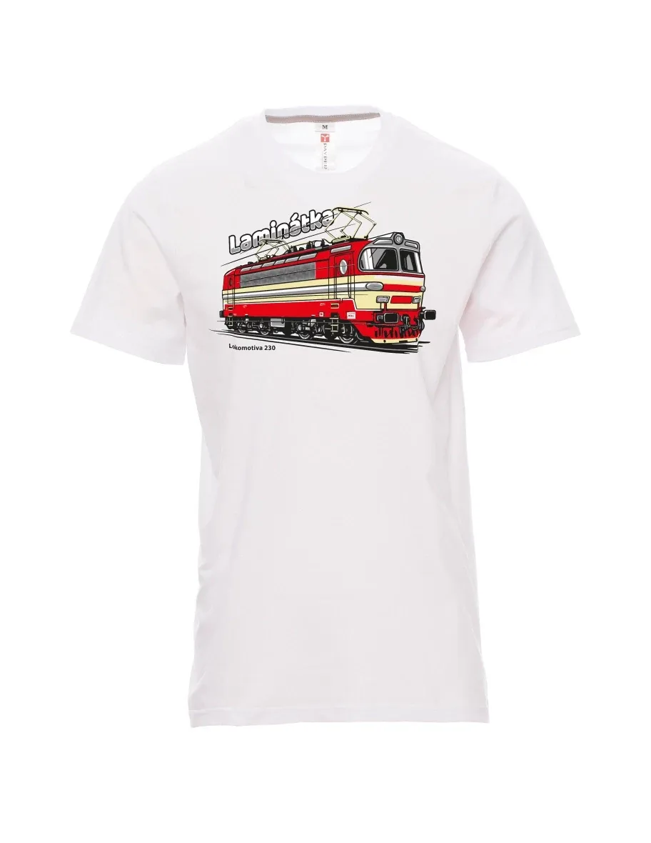 White men´s T-shirt Locomotive 230 “Laminátka”