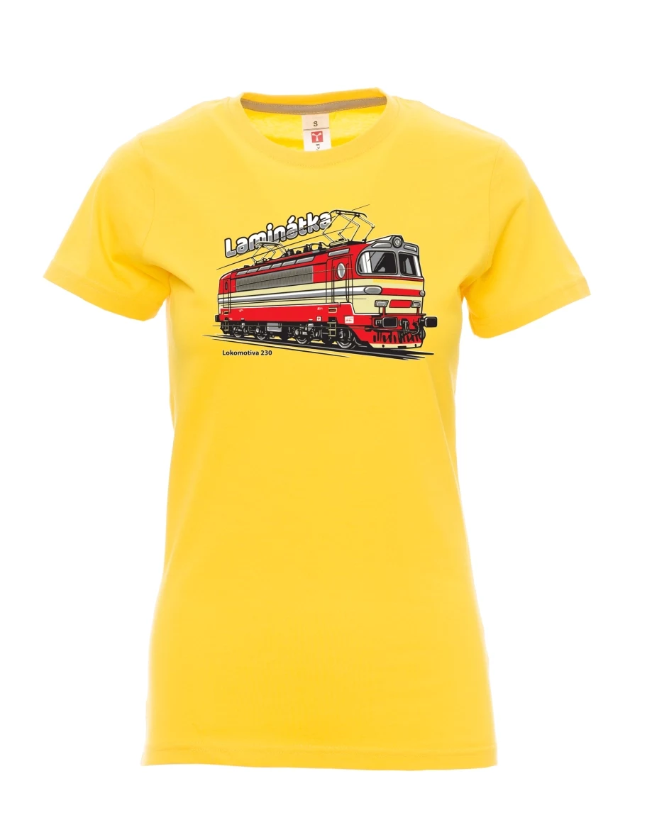 Yellow women´s T-shirt Locomotive 230 “Laminátka”