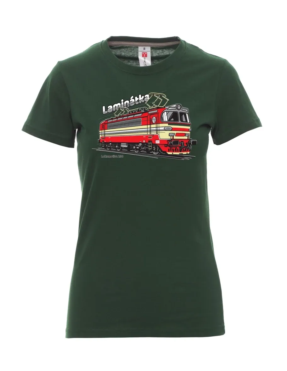 Dark green women´s T-shirt Locomotive 230 “Laminátka”