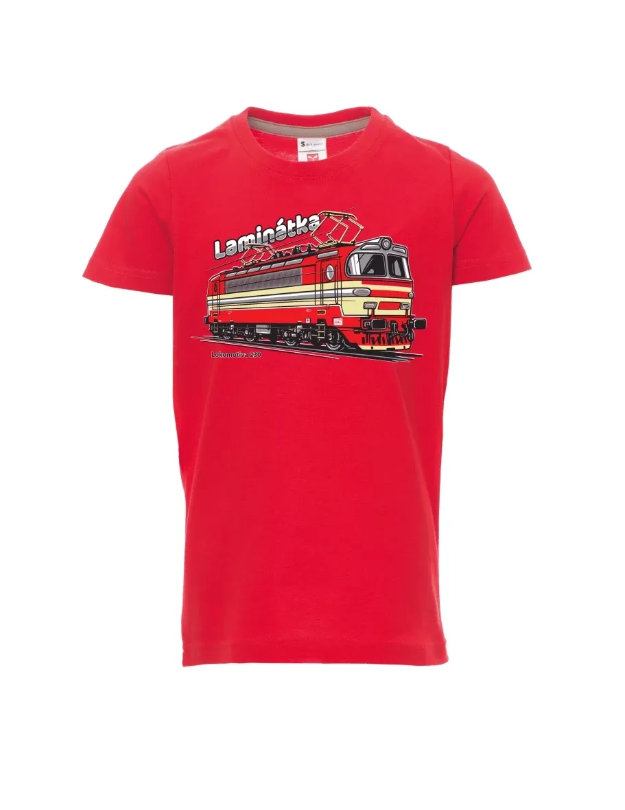 Red children´s T-shirt Locomotive 230 “Laminátka”