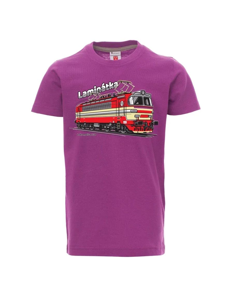 Purple children´s T-shirt Locomotive 230 “Laminátka”