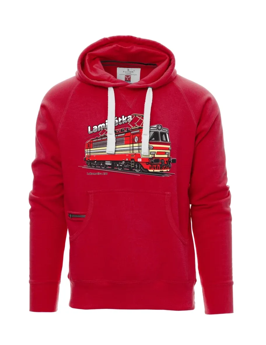 Red men´s sweatshirt Locomotive 230 “Laminátka”
