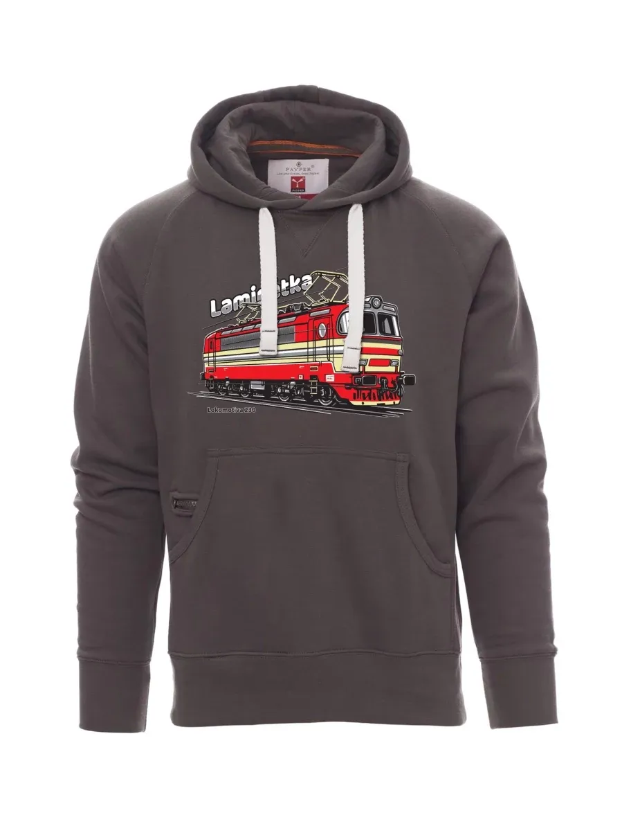 Grey men´s sweatshirt Locomotive 230 “Laminátka”