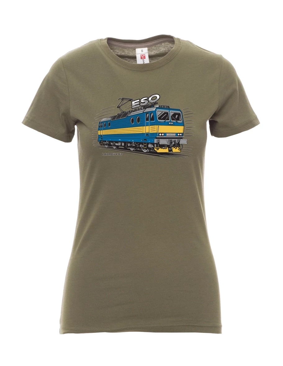 Khaki women´s T-shirt Locomotive 363 “ESO”