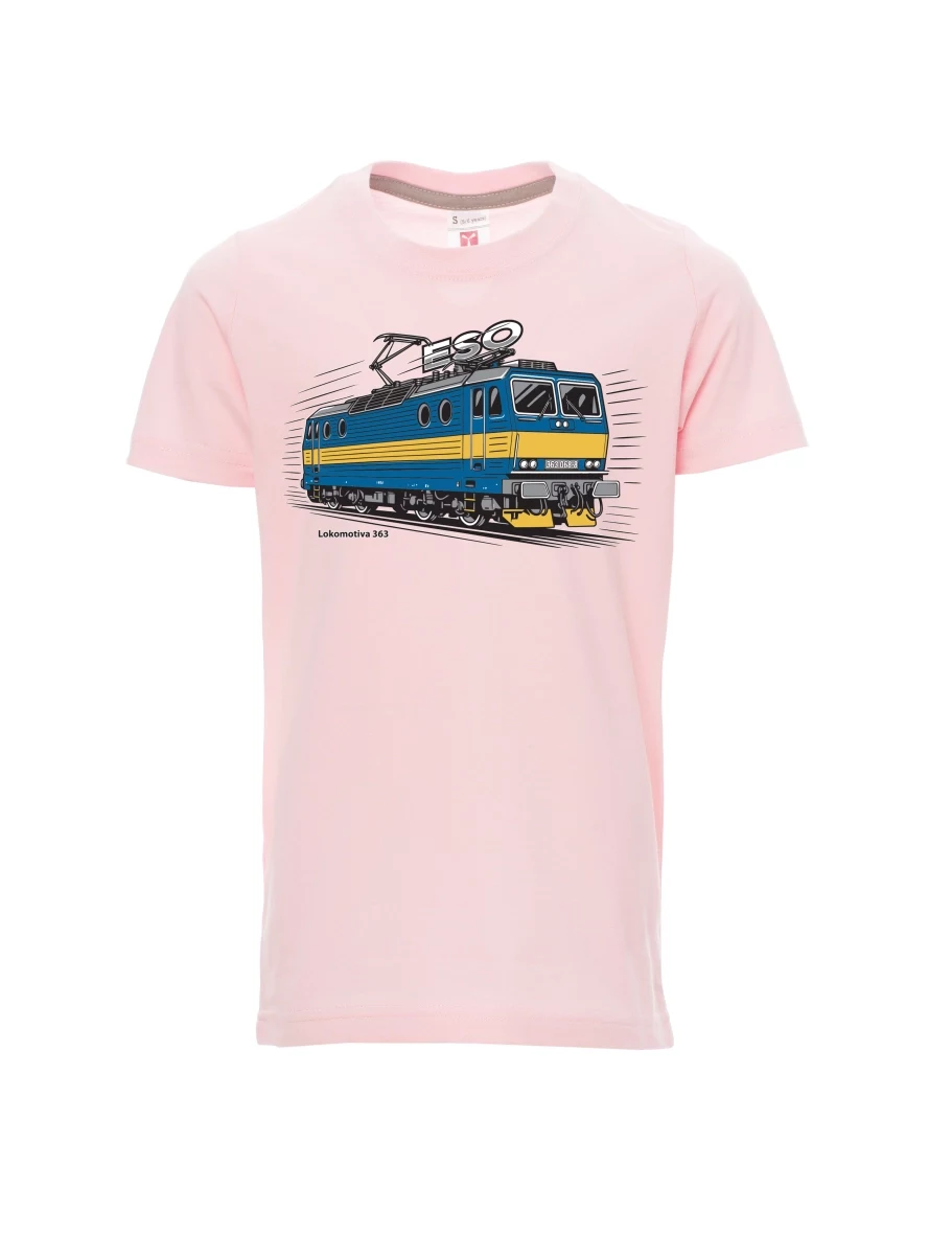 Light pink children´s T-shirt Locomotive 363 “ESO”