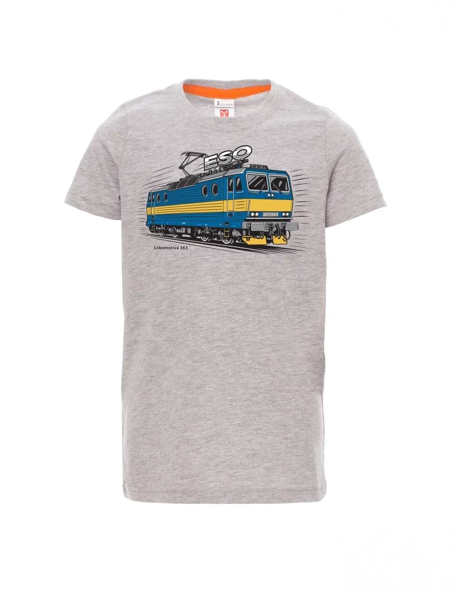 Grey melange children´s T-shirt Locomotive 363 “ESO”