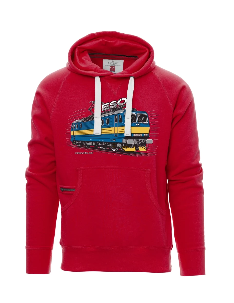 Red men´s sweatshirt Locomotive 363 “ESO”