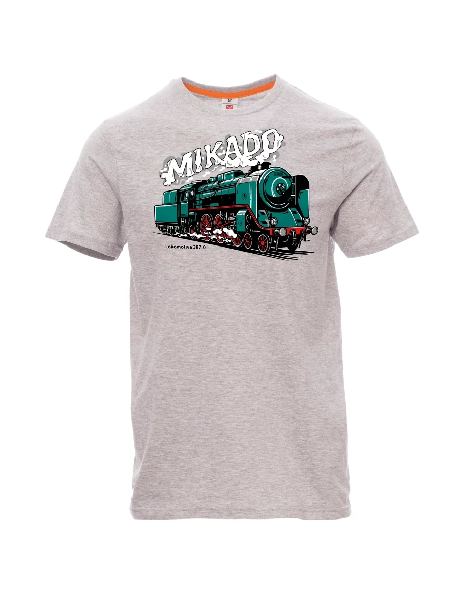 Gray melange men´s T-shirt Locomotive 387.0 “MIKADO”