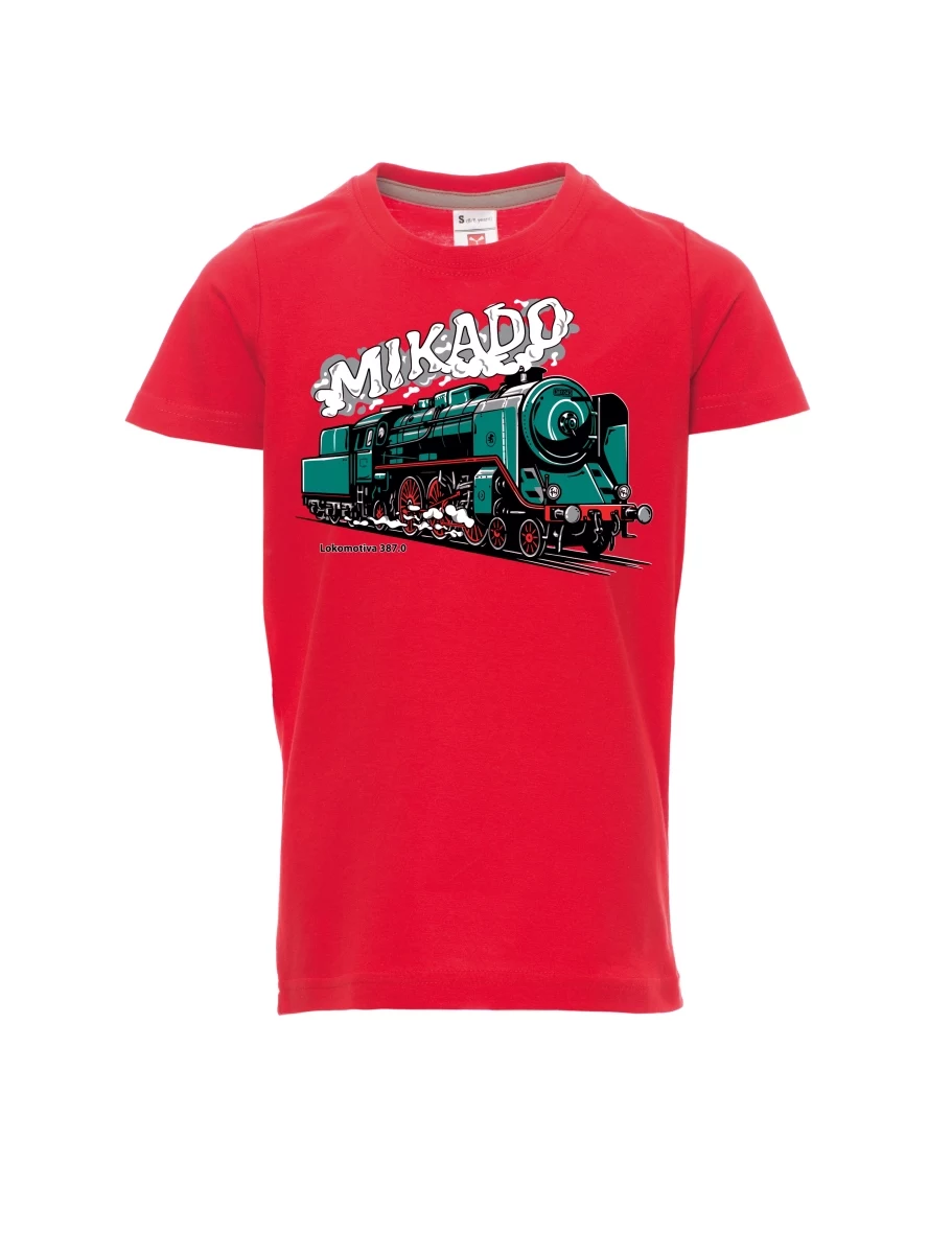 Red children´s T-shirt Locomotive 387.0 “MIKADO”